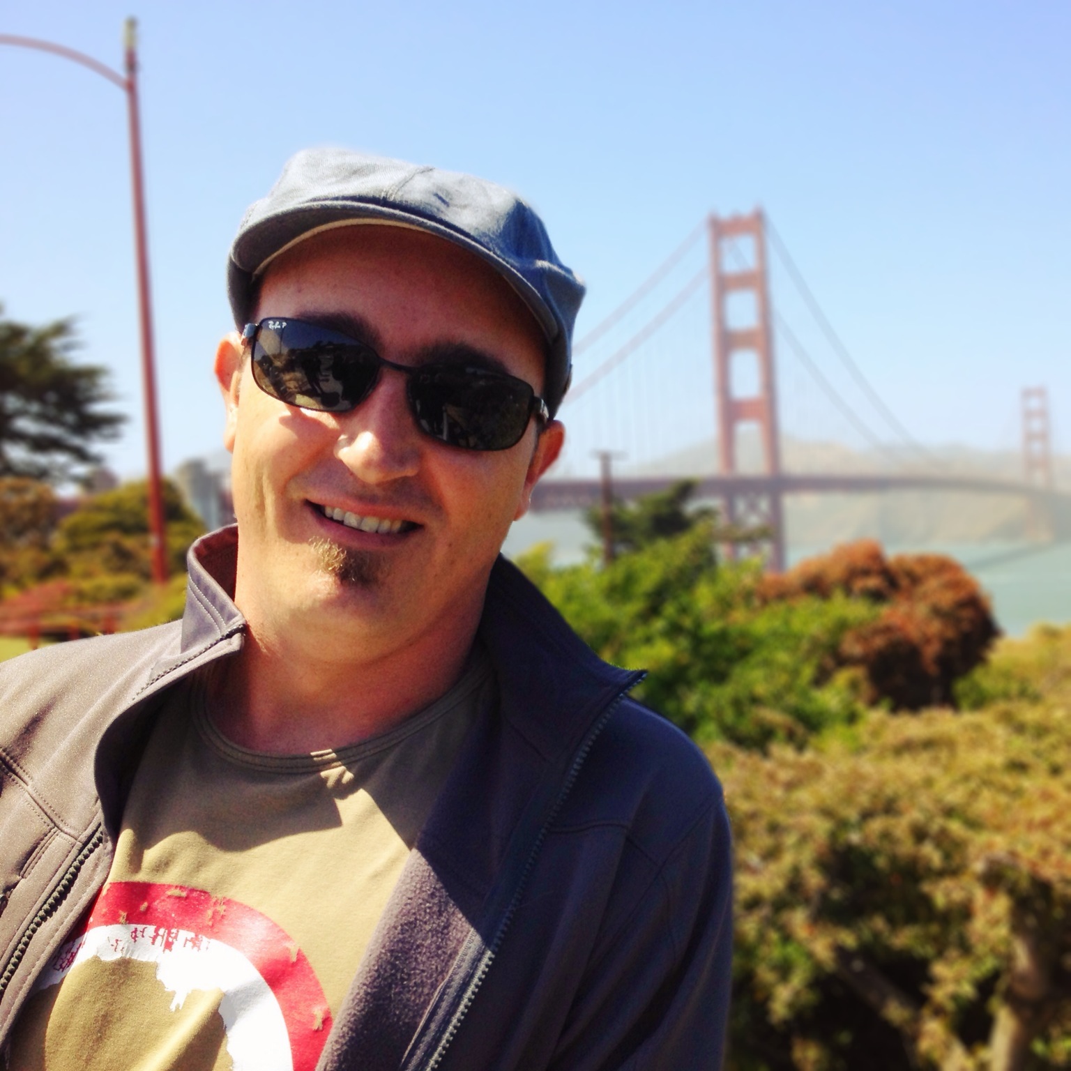 Bevan at the Golden Gate Bridge in 2012