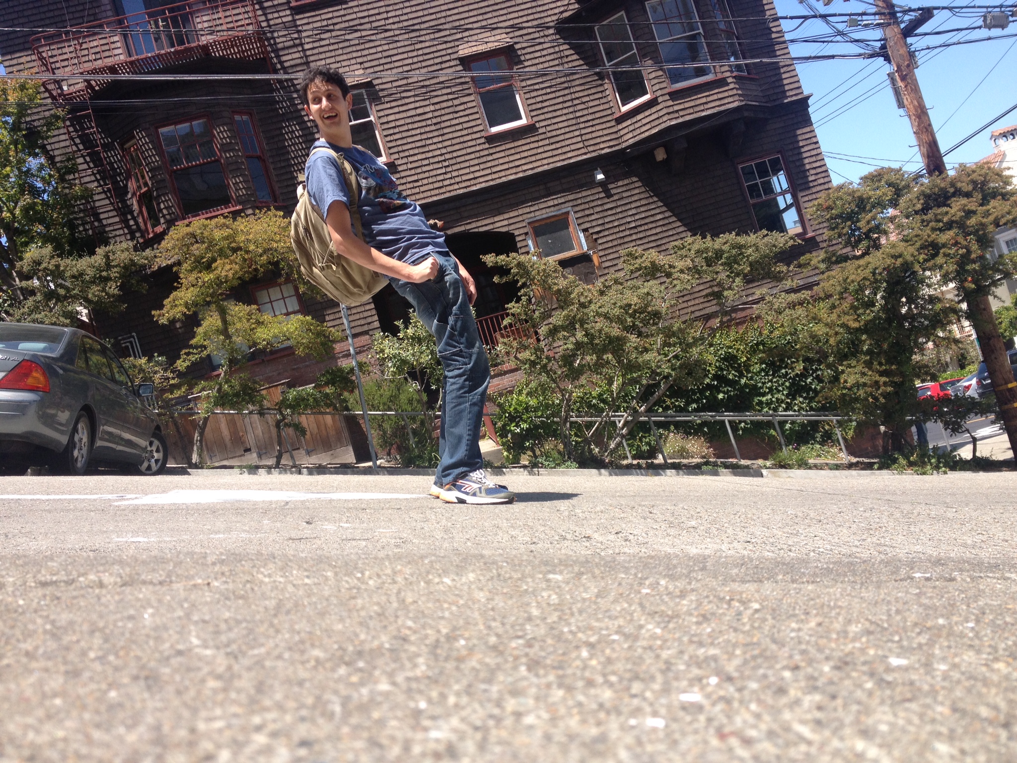 Jo trying to conquer those SF hills
