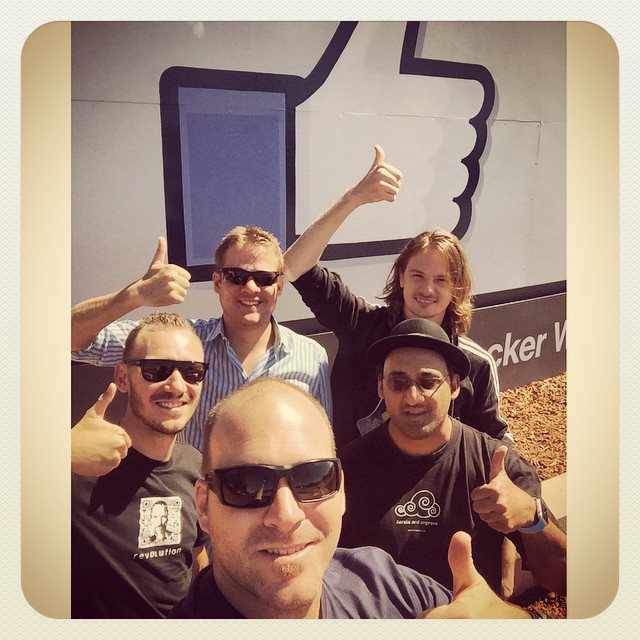 At Facebook HQ
