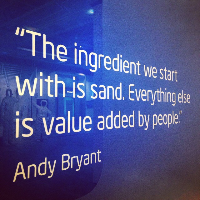 An inspiring quote at the Intel Museum