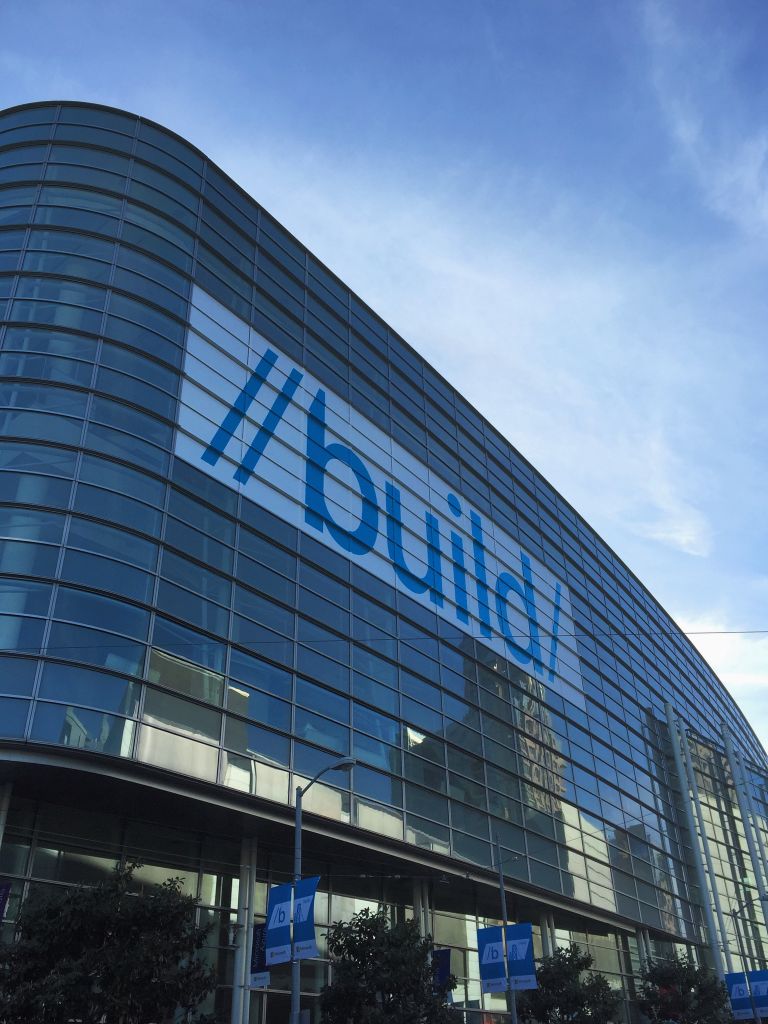 Advertising banners outside Moscone Centre