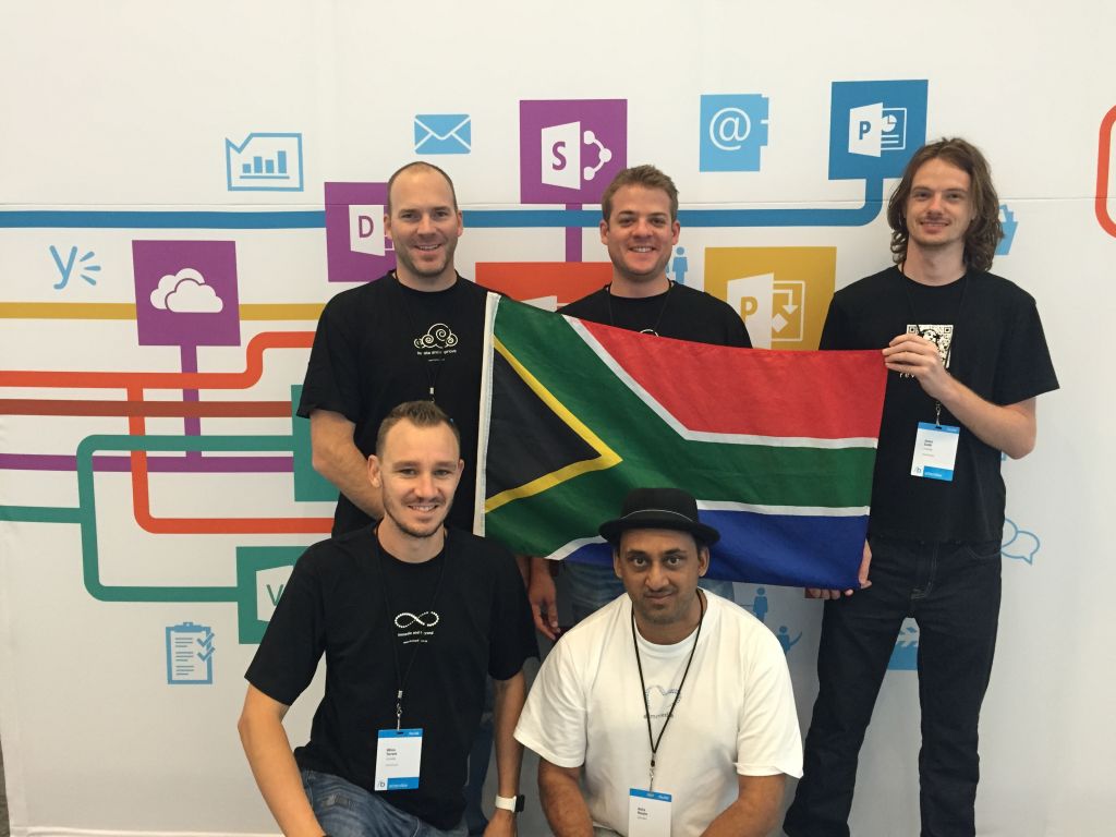 The team outside the Microsoft Store